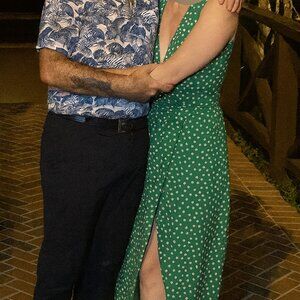 Club L London Green Polka Dot Wrap Dress – Size Small